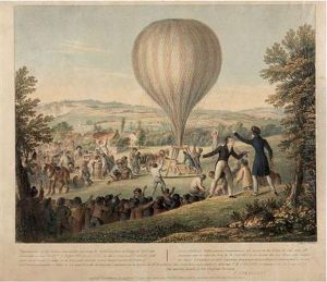 Representation Of The Balloon Immediately Proceeding Its Ascension From The Village Of Seal