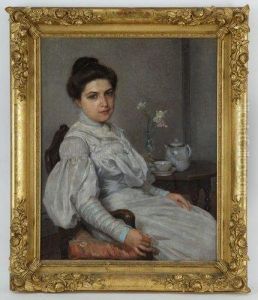 Portrait De Femme by Leon Gaud