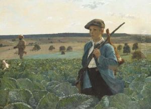 De Retour De La Chasse by Alphonse Gaudefroy