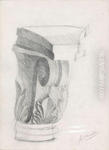 Estudio De Un Capitel Corintio. - view 1