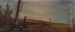 Paesaggio Con Pastorella by Carlo Gaudina