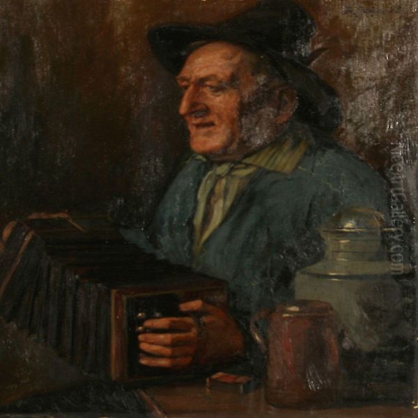 An Accordion Player - view 1