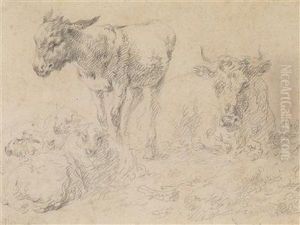 Tierstudien: Schafe by Friedrich Gauermann