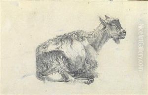 Konvolut Von Neun Skizzenblattern by Friedrich Gauermann