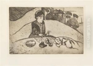 Le Femme Aux Figures by Paul Gauguin