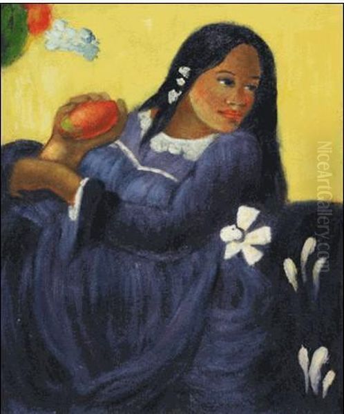Woman With A Mango - view 1