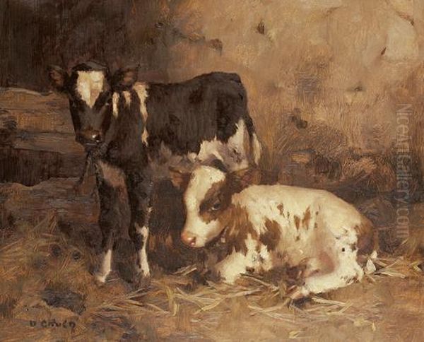 Two Calves In A Byre - view 1