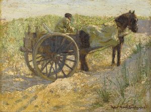 Horse With Carriage by Robert David Gauley