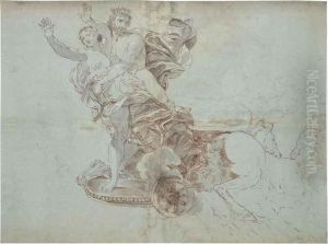 Ratto Di Proserpina by Giovanni Battista (Baciccio) Gaulli