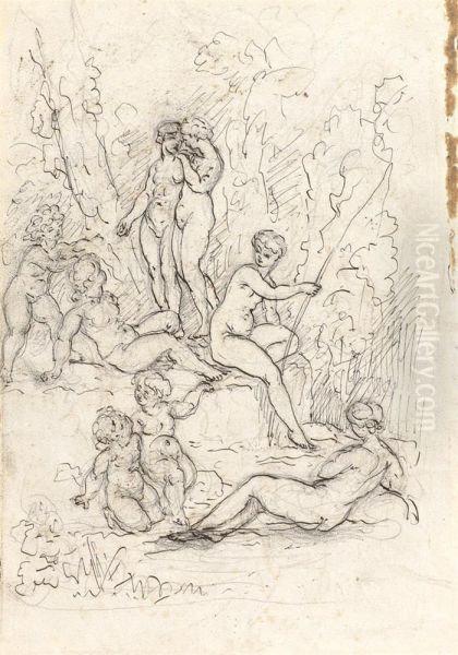 Diana Bathing. Verso: The Danaides - view 1