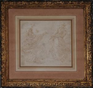 "noli Me Tangere" (christ And The Samaritan Woman) by Giovanni Battista (Baciccio) Gaulli