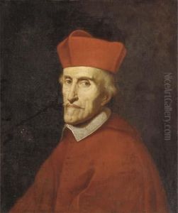Portrait Of A Cardinal, Half-length by Giovanni Battista (Baciccio) Gaulli