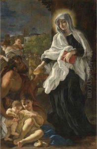 The Blessed Ludovica Albertoni Distributing Alms by Giovanni Battista (Baciccio) Gaulli