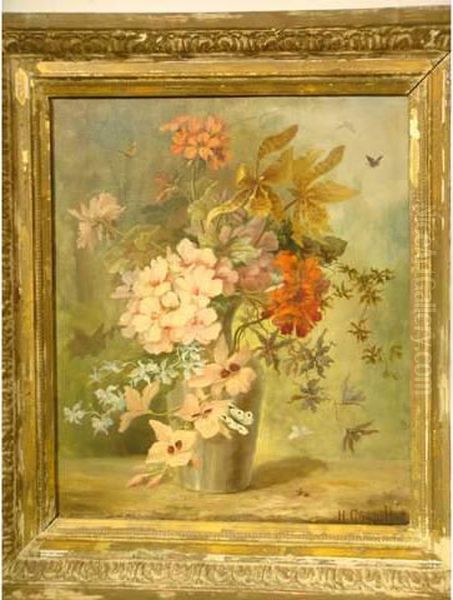 Liserons, Geraniums Et Papillons - view 1