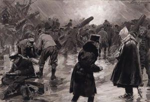 Artilleriestellung In Den Karpathen by Wilhelm Gause
