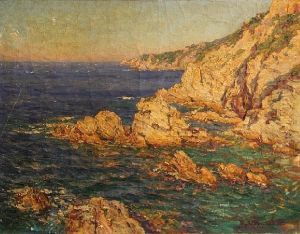 Coastal Scene by Adolphe Gaussen