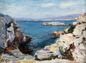 La Calanque De Malmousque by Adolphe Gaussen