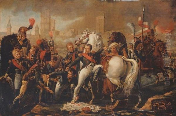 Napoleon Blesse Devant Ratisbonne - view 1