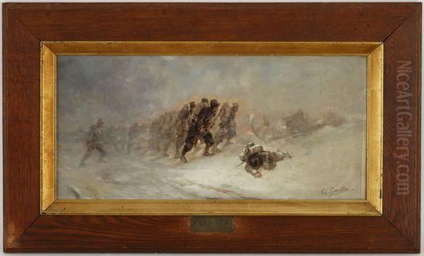 Soldats Bravant Le Froid - view 1