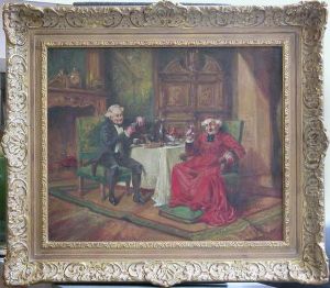 La Degustation Du Vin. by Leon Ambroise Gauthier