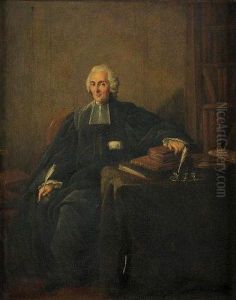 portrait D'un Magistrat La Main Gauche Posee Sur Des Livres