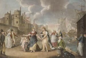 The Reception Of The French In England When Dispossessed And Banished Par John Murphy by Jean-Baptiste Gautier D'Agoty