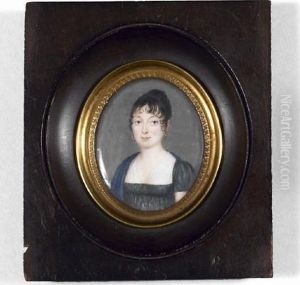 Portrait De Femme Aux Boucles D'oreille by Pierre Edouard Gautier D'Agoty