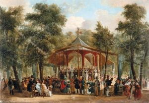 Le Kiosque A Musique by Paul Gavarni