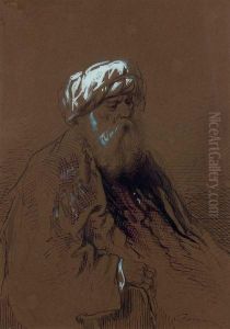 Oriental Au Turban by Paul Gavarni