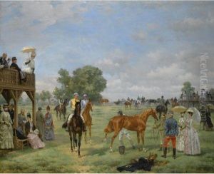 Aux Courses De Texonnieras by Pierre Gavarni