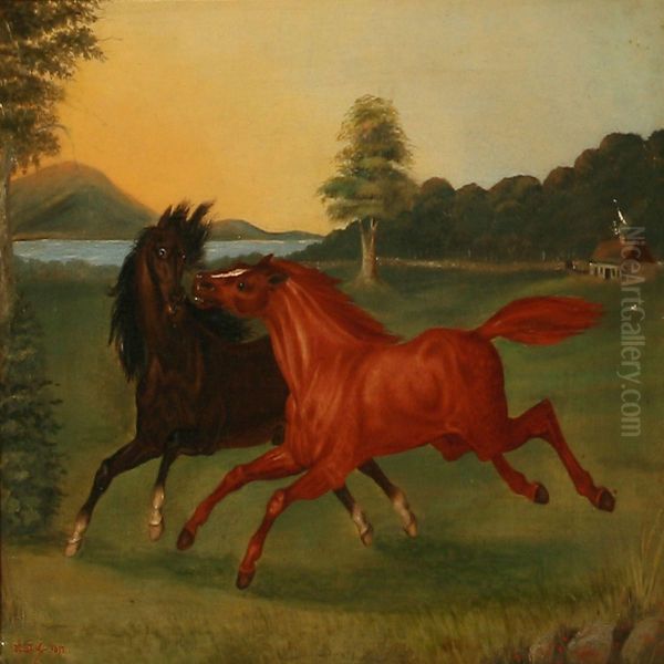 Landscape With Two Horses - view 1