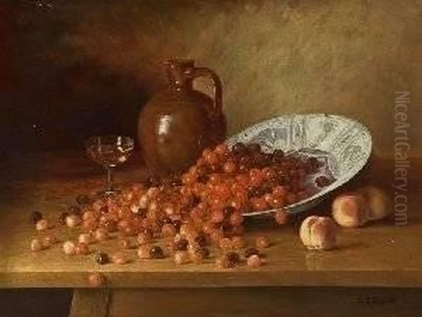 Cherries And Peaches With Wine - view 1