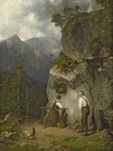 Am Marterl by Ludwig Gebhardt