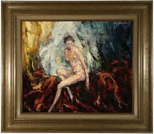 Seated Nude by Leonid Gechtoff
