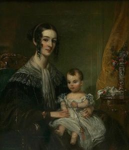 Portrait Of A Young Lady Seated With A Child Portrait Of A Young Lady Seated With A Child