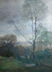 A Restful Figure In A Landscape by Ewan Geddes