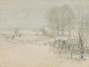 The Farm In Winter by Ewan Geddes