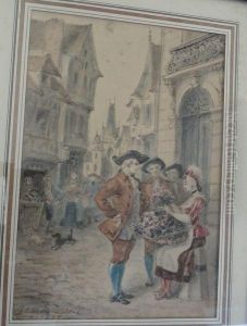 La Marchande De Fleurs by Baril Gedeon