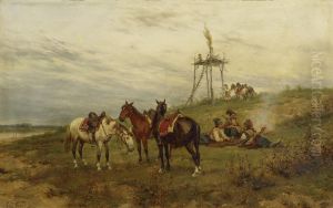 Cossacks At The Outpost by Ludwik Gedlek