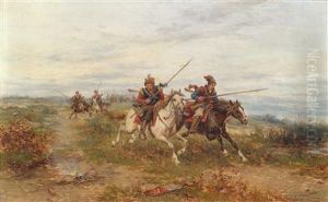 Reiterattacke by Ludwik Gedlek