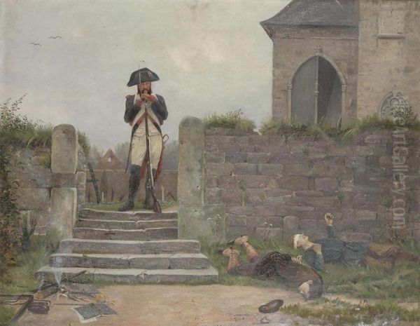 War Scene With Officer - view 1
