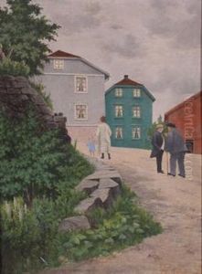 Bylandskap Med Mennesker