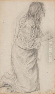 Studie Einer Betenden by Carl Gehrts