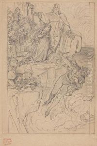 Der Sturz Von Den Klippen by Carl Gehrts