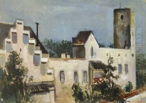 Schloss Grunwald; Blick Auf Basel; Brucke by Otto Geigenberger