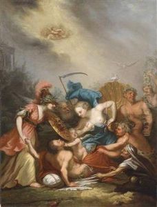 The Apotheosis Of An Ancient Hero Into The Pantheon Of The Gods by Conrad Geiger