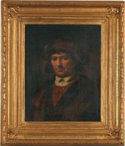 Portrat Eines Mannes Mit Pelz by Peter Johann Nepomuk Geiger