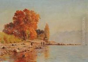 Landschaft Am Genfersee by Johann Joseph Geisser