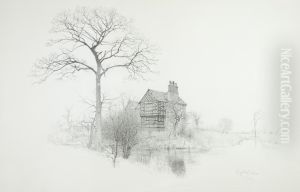 Mock Tudor Mansion In Rural Setting by Joseph Geldart