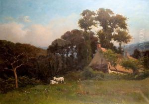 La Chaumiere Dans La Clairiere by Edouard Gelhay